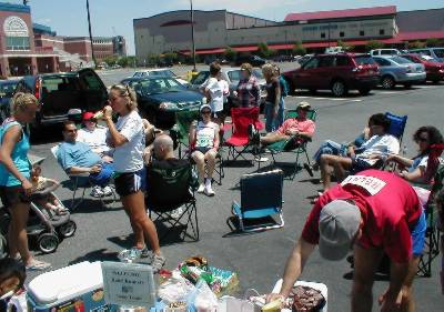 Parking lot tailgate party